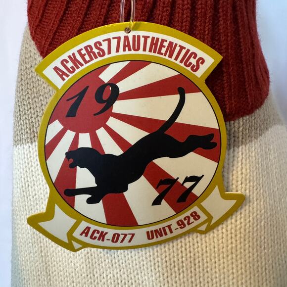 Ackers 2XL NWT Colorblock Sweater Crewneck Pullover Red Tan Ribbed - Picture 6 of 8